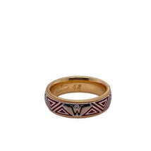 Wellendorff Ring Enamel and Diamond 18K Yellow Gold Spinner - £3,428.51 GBP