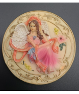 Vintage Decorative Plates 3D Graphics Angel/Fairy Resin 4 1/2 Diameter  - $19.74 CAD
