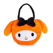Sanrio My Melody Orange Pumpkin Glow In The Dark Halloween Plush Basket Trinket - £46.12 GBP