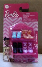 Barbie Fashion Accessory Shoe Pack 2020 4 Pair &amp; Shoe Rack GVY23 NIB 8N - $7.99