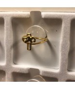 14 KT Gold Overlay CROSS Ring Fashion Jewelry NEW - $8.59