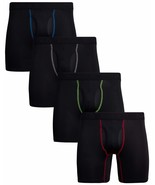 Reebok Men&#39;s Boxer Briefs - 4 Pack Soft Performance Boxers for Men with ... - $25.01