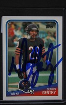 Dennis Gentry Signed Autographed 1988 Topps Football Card - Chicago Bears - £6.35 GBP