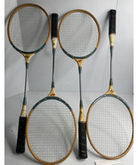 Lot of 4 Vintage Sportcraft Bluelite Badminton Racquet Competition Model... - $31.63