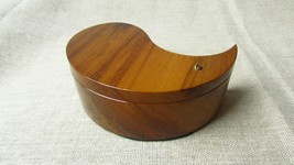 Handmade Teardrop Shaped Wooden Trinket Box - £13.96 GBP