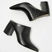 Marc Fisher LTD Ragni Clog Womens 8.5 Black Leather Pointy Toe Mule Shoe 3.5” - £31.90 GBP