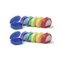 Marble Retainer Cases with Labels Assorted Colors - (Pack of 12) - £18.21 GBP