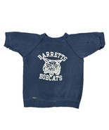 Vtg 60s Short Sleeve Sweatshirt Barretts Bobcats Graphic Print Youth Siz... - £62.75 GBP
