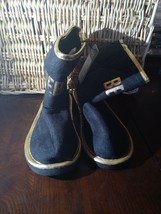 Bebe Size 3 Boots Girls Black - $50.37