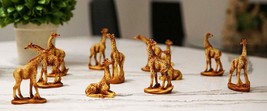 Ebros Set of 12 Miniature 4 Poses Safari Giraffe Figurines 3.5&quot; Height Decor - £31.89 GBP