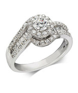 Gorgeous Anniversary Ring 14k White Gold FN 4Ct Round Lab Created Diamond - £76.45 GBP