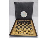 Vintage The Drueke Co Magnetic Travel Chess Black Vs Gold/Yellow 7 7/8&quot; ... - $118.79