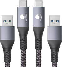 [Upgrade] USB C Cable 10Gbps, (2-Pack) USB C 3.1 Gen 2 USB-A Android Aut... - £13.61 GBP