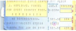 Vintage Aerosmith Ticket Stub January 9 1990 Springfield Massachusetts - $44.06