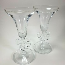 Nachtmann Marc Aurel Abstract Candlesticks 6.25in Set of 2 Clear Puzzle ... - $25.00