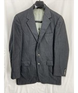 VTG Van Julian Pin Stripe Suit Jacket 42R Blazer Charcoal Gray Sports Co... - $28.49