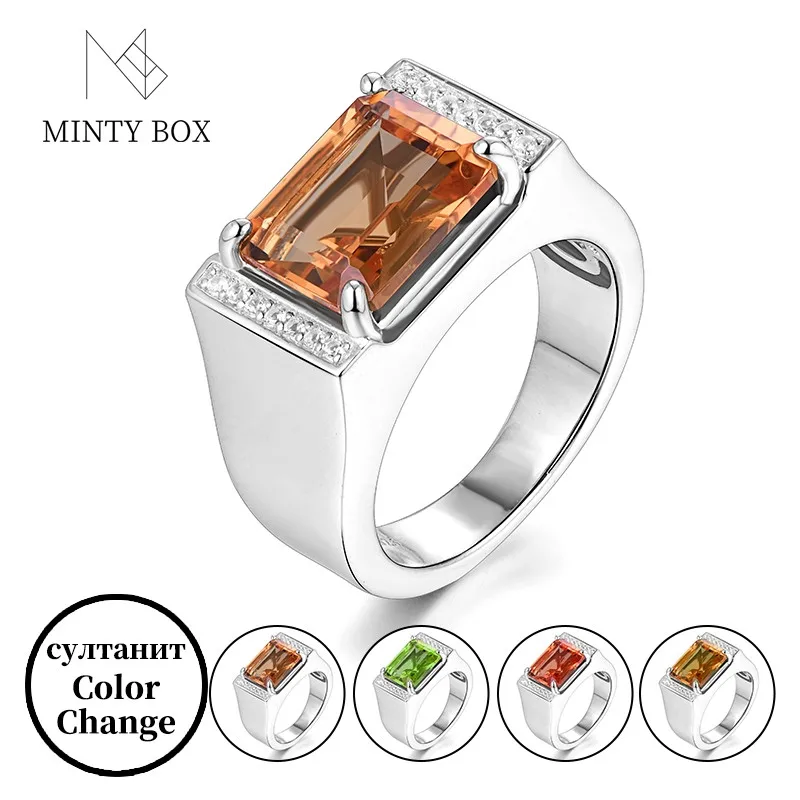 Mintybox New Arrival 925  Silver for Men Create Diaspore Ring 5.8 Carats Zultani - £82.15 GBP