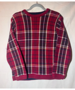 Class Club Kids Boys Size L Pullover Sweater Red plaid Christmas Holiday... - $20.29 CAD