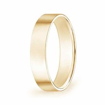 ANGARA Flat Surface Men&#39;s Comfort Fit Wedding Band in 14K Solid Gold - £384.67 GBP