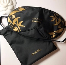 New Chanel Beauty VIP Gift Sleeping Mask Travel Blindfold with Drawstring Bag  - £37.74 GBP