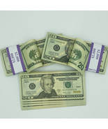  Realistic Prop Money 50 Pcs $20 Double Sided Full Print Realistic looks... - $13.99