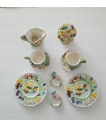 1996 Spring Garden Mini TeaCups, Saucers, Plates, Sugar, Creamer Set~ 10... - $35.64