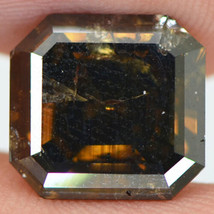 Brown Diamond Asscher Cut Fancy Color Certified Natural Polished I1 4.46 Carat - £2,733.28 GBP