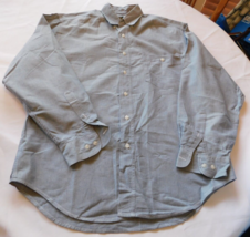 Eddie Bauer Men&#39;s Long Sleeve Button Up Shirt Size M medium Denim Blue GUC - £30.92 GBP