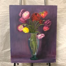 &quot;Flower Vase&quot; Still Life Oil on Canvas Painting by Ann Petrus Baker - £33.63 GBP