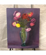 &quot;Flower Vase&quot; Still Life Oil on Canvas Painting by Ann Petrus Baker - £33.24 GBP