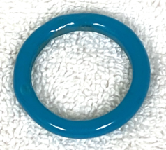 Vintage Turquoise Aqua Peking Glass Hop Round Sewing Basket Handle Bead ... - $16.34