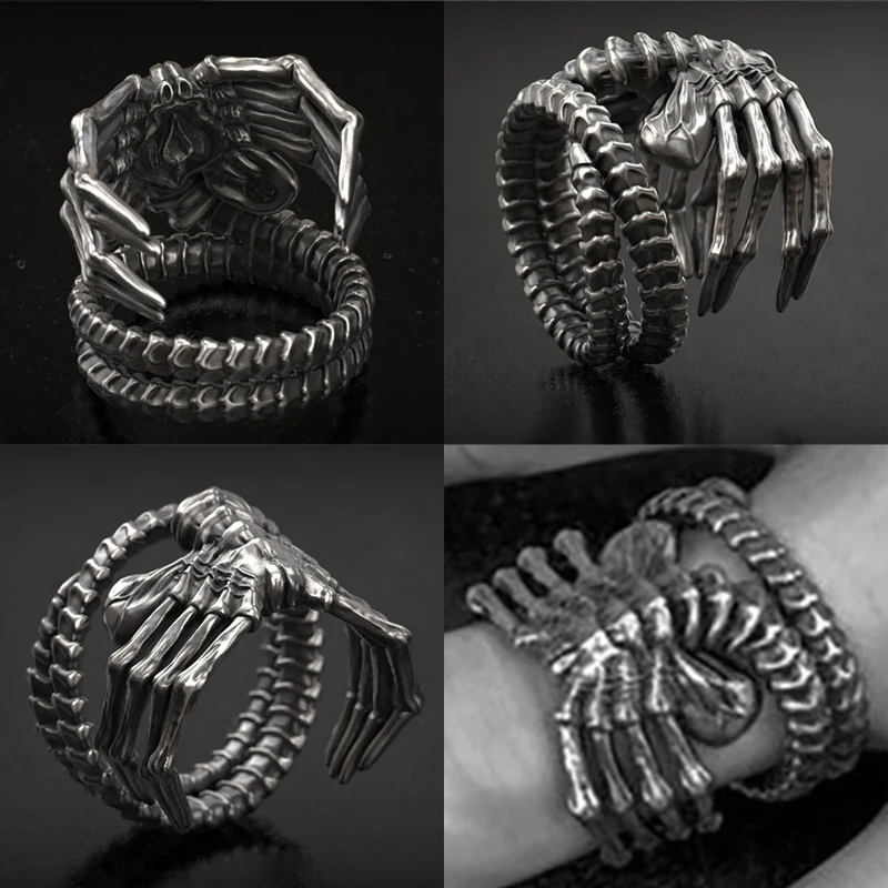 Play RC Fashion Personalized Stackable Gothic Band Ring Gift for Women Men Girls - £23.25 GBP