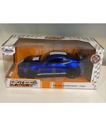 JADA BIGTIME MUSCLE 1/24 2020 Ford Mustang Shelby GT500 Blue Racing Stripe - $356.32 MXN