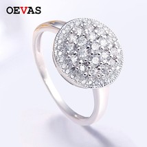 OEVAS 100% 925 Sterling Silver Ring For Women Top Quality Sparkling Zircon Weddi - £19.53 GBP