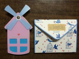 Beauty of windmill note and pretty blue bird envelope notepads Set NEW - £7.97 GBP