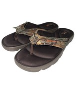Skechers Sandals Mens 12 Brown Camo Realtree Comfort Memory Gel Thong Fl... - £65.57 GBP