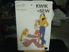 Vintage Kwik Sew 311 Girl&#39;s Slacks or Pants &amp; Shorts Pattern - Sizes 8/1... - $12.52