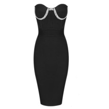 W beading strapless bandages dress women sexy summer clothes club party celebrity dress thumb200