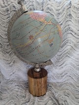 Vintage Revolving World Globe on Wooden Stand - $39.96