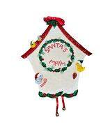 Rare Vintage Felt Sequin Handmade Christmas Birdhouse Wall Hanging Card ... - $150.00