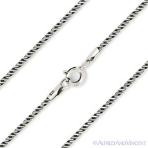 1.5mm Bali S-Link Italian Rope Chain Necklace Oxidized 925 Italy Sterlin... - $33.45+