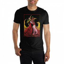 Marvel Vision &amp; Wanda Classic Comic Art Image T-Shirt Black - $31.98