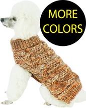 Royal Bark Heavy Cable Knit Designer Fashion Pet Dog Sweater Clothes Clothing - £22.32 GBP
