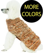 Royal Bark Heavy Cable Knit Designer Fashion Pet Dog Sweater Clothes Clo... - $26.24