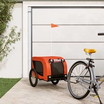 Pet Bike Trailer Orange and Black Oxford Fabric and Iron - £39.10 GBP