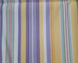 Longaberger Easter Pastel Stripe Purple Yellow Pink Green Fabric 3.5 Yd ... - $38.80