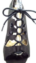 CHRISTIAN SIRIANO Women High Heel Black Pump Ghillie Lacing Size 8 (FITS... - £19.90 GBP