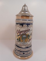 Vintage Olympia Beer Horseshoe Lidded Stein Ceramarte - £14.60 GBP