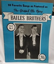 BAILES BROTHERS - ORIGINAL 1945 SONG FOLIO / SOUVENIR PROGRAM - VG CONDI... - $20.00