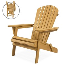 All Weather Adirondack Large Foldable Chair Natural Finish - £167.01 GBP